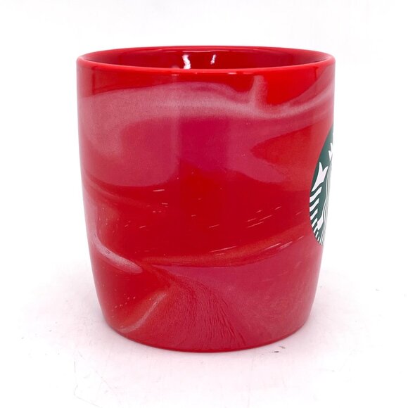 Starbucks 11oz Red White Swirl Ceramic Mug Cup 2024 Microwave & Dishwasher Safe - Picture 5 of 12